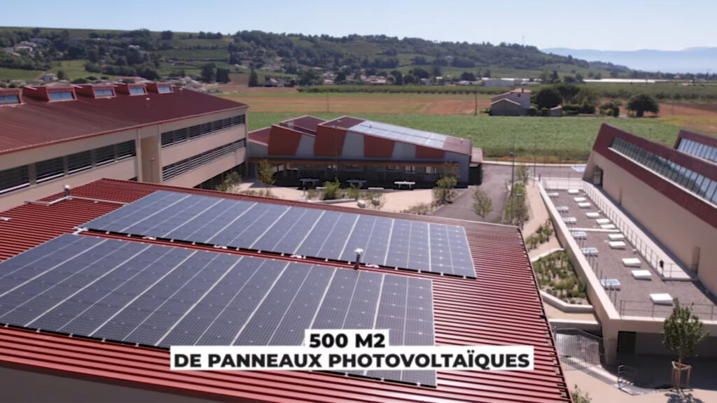 pose panneaux solaires college Drôme